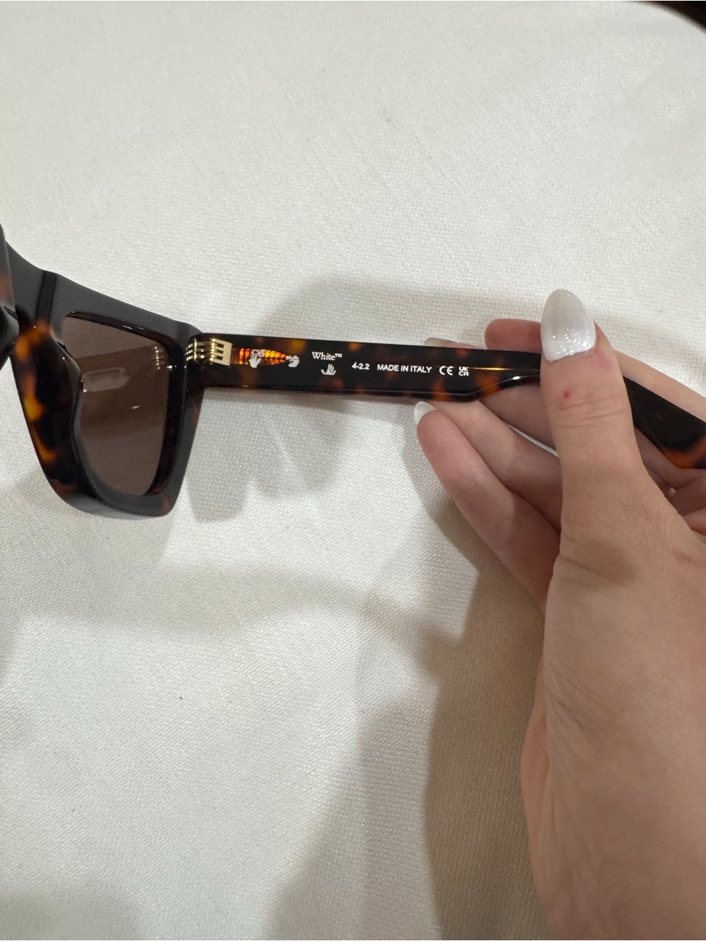 NWT Off-White Tortoiseshell Edvard Cat Eye Sunglasses Brown Lenses - Picture 8 of 10